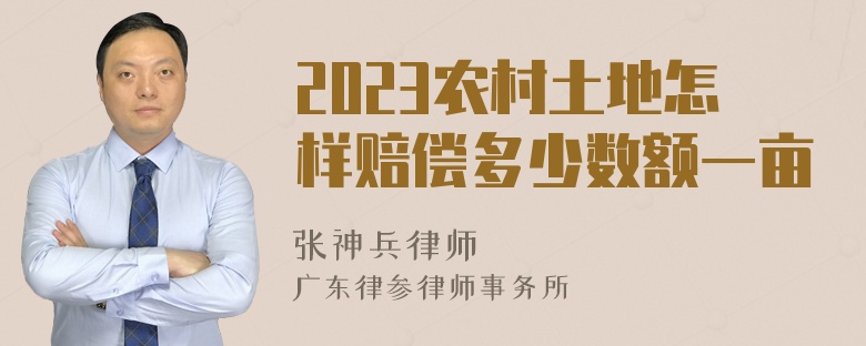 2023农村土地怎样赔偿多少数额一亩