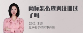 商标怎么查询注册过了吗