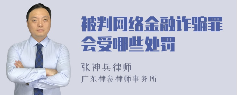 被判网络金融诈骗罪会受哪些处罚