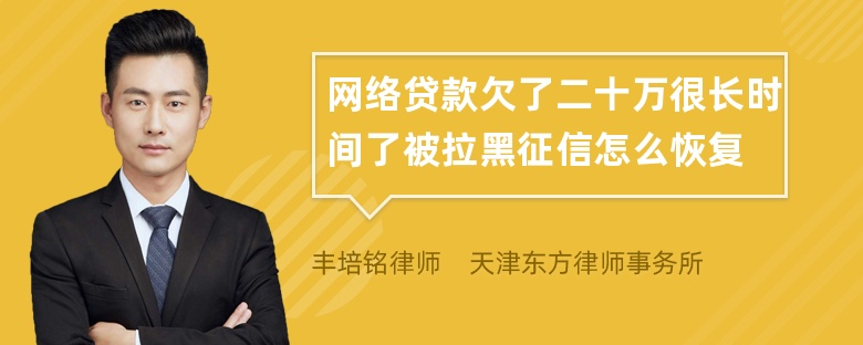 网络贷款欠了二十万很长时间了被拉黑征信怎么恢复