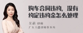 购车合同违约，没有约定违约金怎么处理