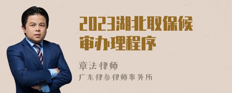 2023湖北取保候审办理程序