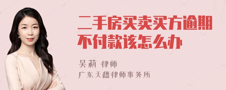 二手房买卖买方逾期不付款该怎么办