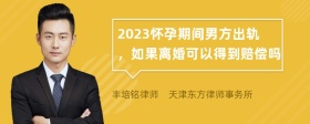 2023怀孕期间男方出轨，如果离婚可以得到赔偿吗