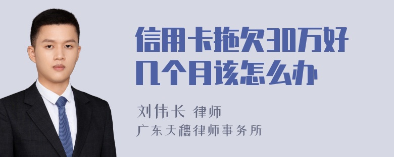 信用卡拖欠30万好几个月该怎么办