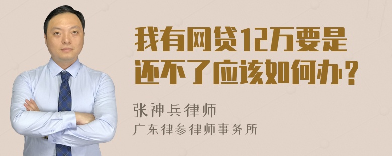 我有网贷12万要是还不了应该如何办？