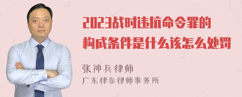 2023战时违抗命令罪的构成条件是什么该怎么处罚