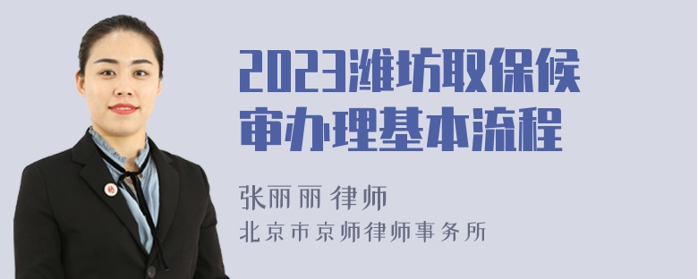 2023潍坊取保候审办理基本流程