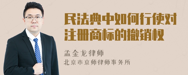 民法典中如何行使对注册商标的撤销权