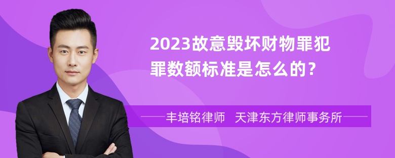 2023故意毁坏财物罪犯罪数额标准是怎么的？