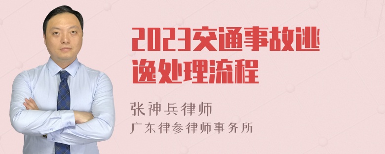 2023交通事故逃逸处理流程