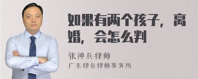如果有两个孩子，离婚，会怎么判