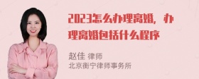 2023怎么办理离婚，办理离婚包括什么程序