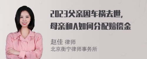 2023父亲因车祸去世，母亲和A如何分配赔偿金