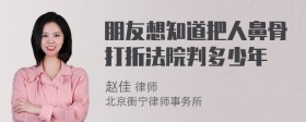 朋友想知道把人鼻骨打折法院判多少年