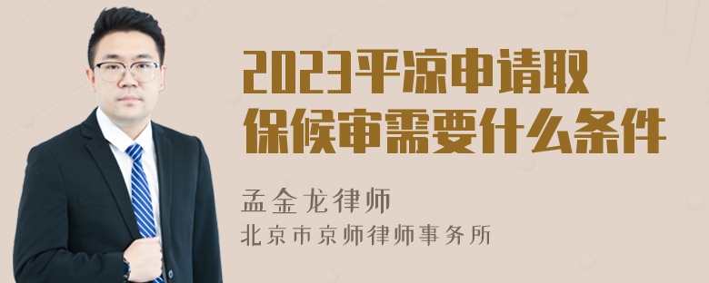 2023平凉申请取保候审需要什么条件