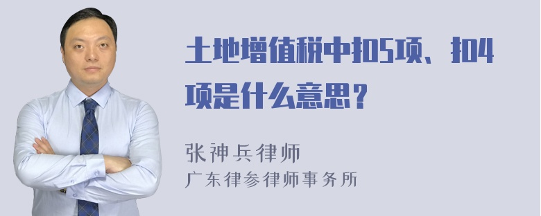 土地增值税中扣5项、扣4项是什么意思？