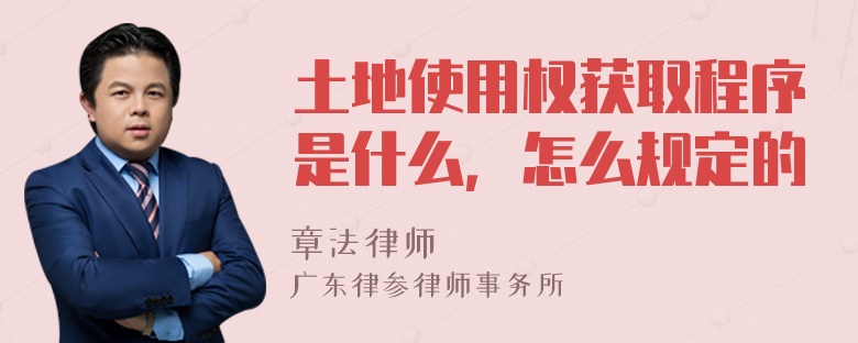 土地使用权获取程序是什么，怎么规定的