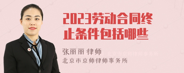 2023劳动合同终止条件包括哪些