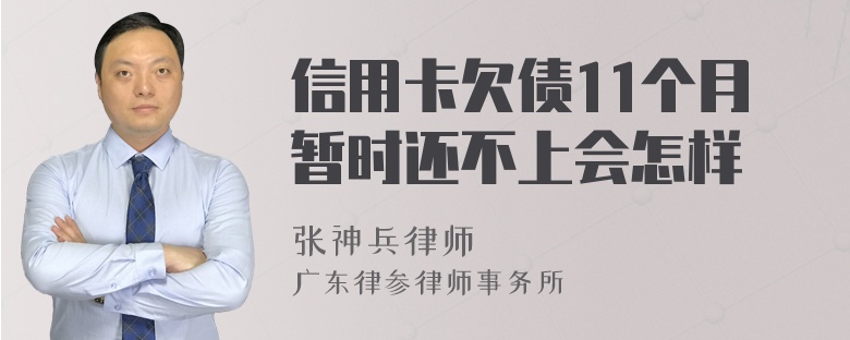 信用卡欠债11个月暂时还不上会怎样