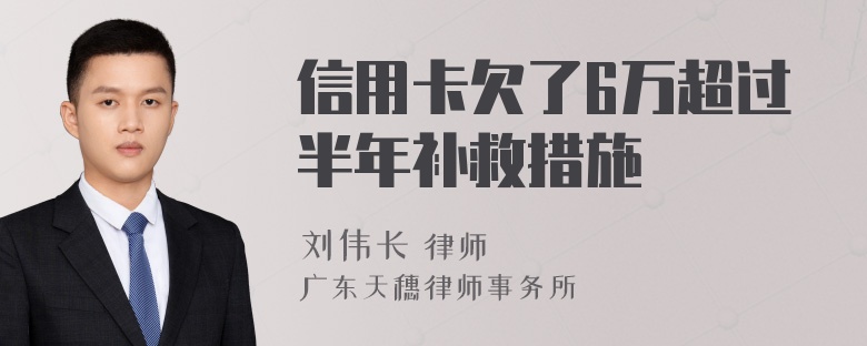 信用卡欠了6万超过半年补救措施