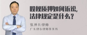 股权质押如何诉讼，法律规定是什么？