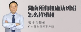 湖南所有权确认纠纷怎么样维权