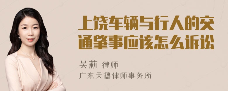 上饶车辆与行人的交通肇事应该怎么诉讼