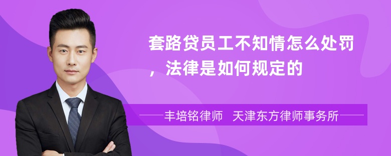 套路贷员工不知情怎么处罚，法律是如何规定的