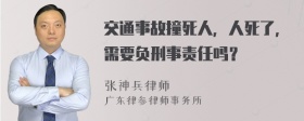 交通事故撞死人，人死了，需要负刑事责任吗？