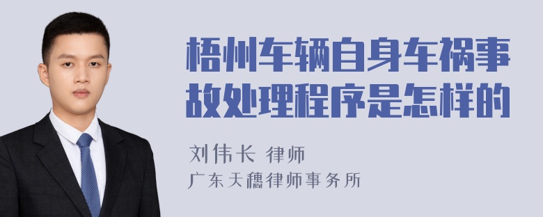 梧州车辆自身车祸事故处理程序是怎样的