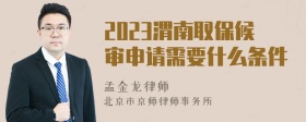 2023渭南取保候审申请需要什么条件