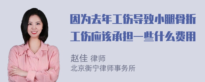 因为去年工伤导致小腿骨折工伤应该承担一些什么费用