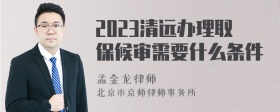 2023清远办理取保候审需要什么条件