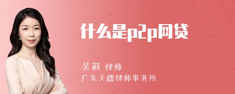 什么是p2p网贷