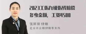 2023工伤九级伤残赔偿多少金额，工资4500