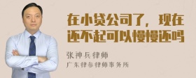 在小贷公司了，现在还不起可以慢慢还吗