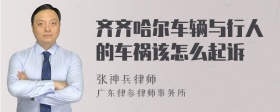 齐齐哈尔车辆与行人的车祸该怎么起诉