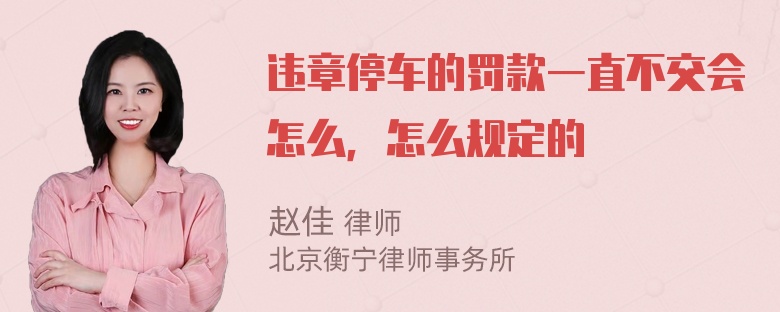 违章停车的罚款一直不交会怎么，怎么规定的