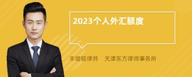 2023个人外汇额度