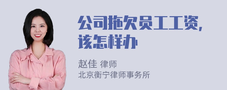 公司拖欠员工工资，该怎样办