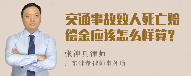 交通事故致人死亡赔偿金应该怎么样算？