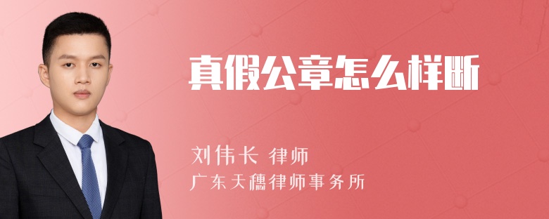 真假公章怎么样断