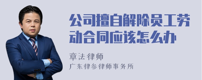 公司擅自解除员工劳动合同应该怎么办