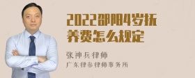 2022邵阳4岁抚养费怎么规定