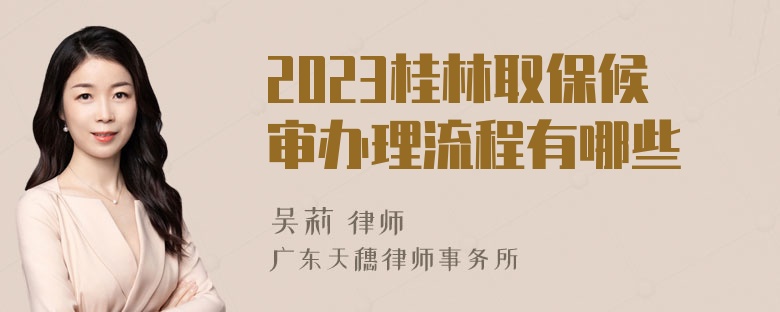 2023桂林取保候审办理流程有哪些