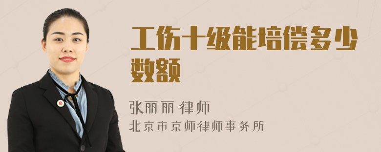 工伤十级能培偿多少数额