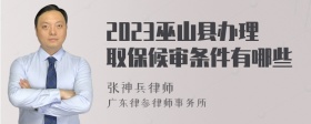 2023巫山县办理取保候审条件有哪些