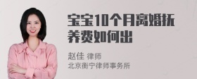 宝宝10个月离婚抚养费如何出