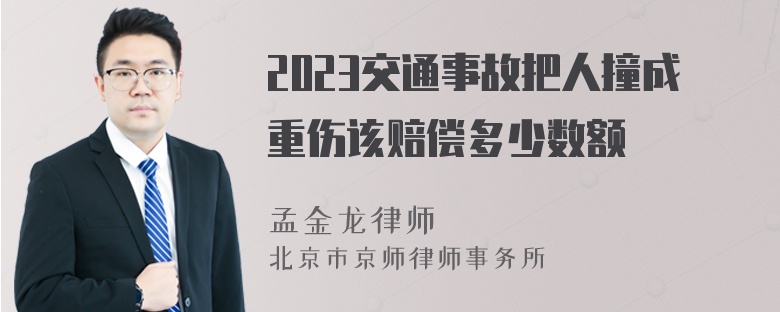 2023交通事故把人撞成重伤该赔偿多少数额